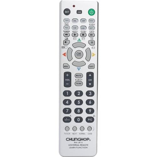 Universal Smart Remote Control With Learn Function For TV CBL DVD CD SAT AMP DVB Controller Chunphop RM-L816