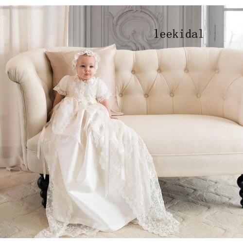 2020 Vintage Flower Girls Dresses Robe Angela West Baby Girls First Communion Dress Lace Baptism Christening Pageant Party Gowns