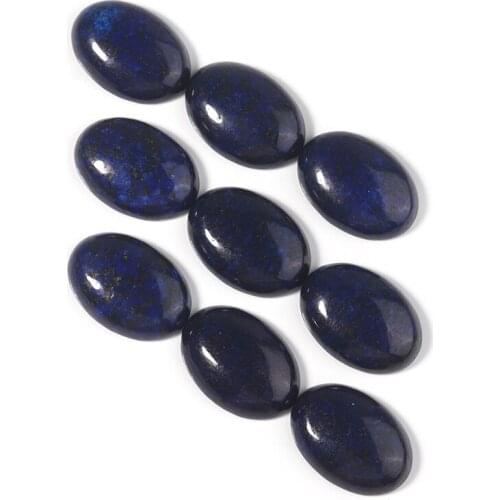 Xinyao 10Pcs Lapis Lazuli Cabochon Tray Pendant Accessories for DIY Jewelry Making