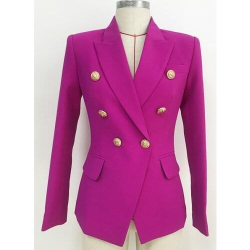 Free Shipping 2021 Fall Winter Designer Fashion Blazer Women Double Breasted Mulberry Slim Blazers Elegant Office Lady Formal