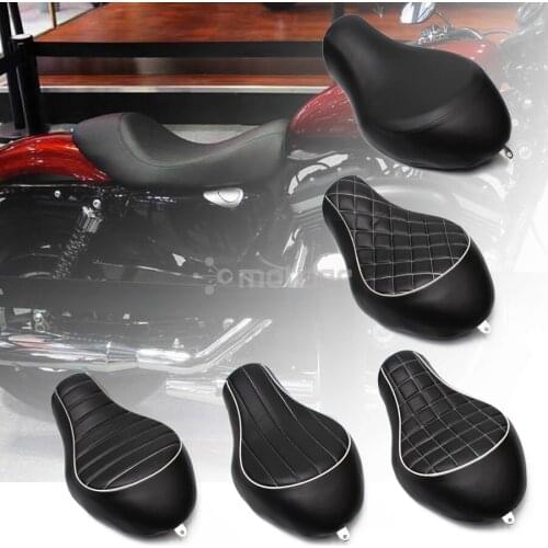 1pc Motorcycle Old School Torsion Synthetic Leather Retro Solo Seat For Harley Harley XL883N XL883L XL883X 2005-2013 Saddle Seat