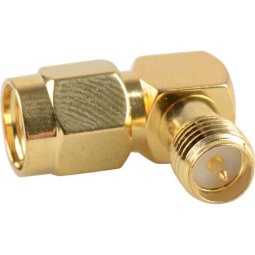 10PCS RP-SMA Female to RP- SMA Male connector 90 degree right angle RP- SMA male to RP-SMA female adapter for 3g 4g Antenna