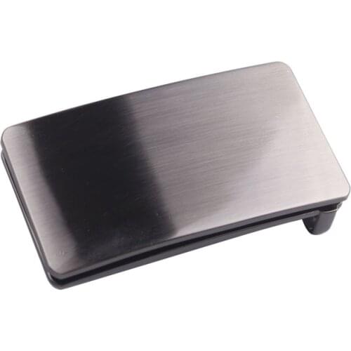 3PCS Nickle Color Smooth Plate Buckle for Belt