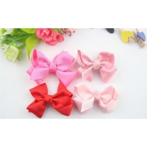 50pcs/lot 7cm Hair accessory DIY flowers satin silk grossgrain fabric flower knotbow Flat back DIY floral silk flower