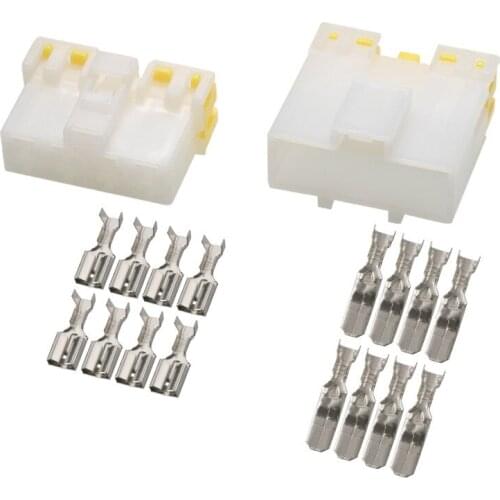 8pin auto electric plastic wiring harness female connector with terminals 7122-6080 7123-6080