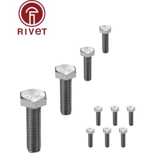 316 A4-70 DIN933 ISO4017 M20 M22 M24 Stainless Steel Outer Hexagon Hex Head Cap Bolt Full Thread Six Angle Screw