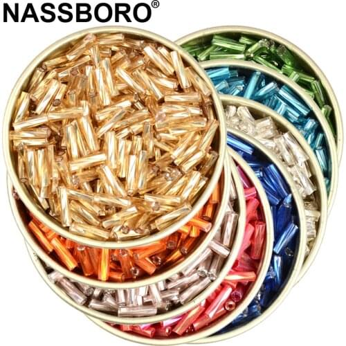 Approx.500pcs Bugle Beads Twist Tube Glass Beads for Jewelry Making Beads Accessories Necklace Bracelet Wholesale 2X6.5mm Diy