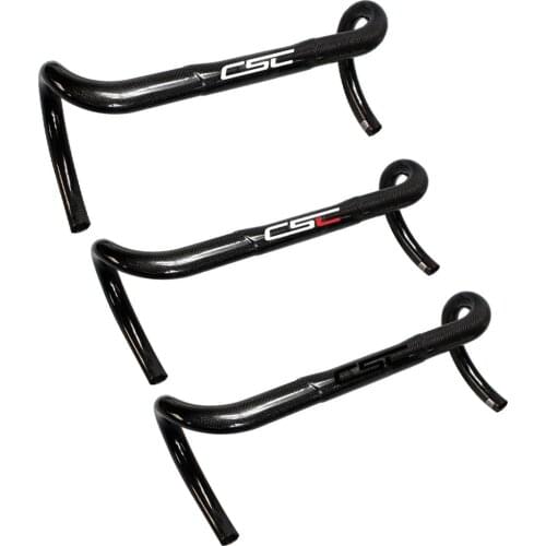 CSC T800 carbon fiber Road bicycle handlebar curved grooves Drop carbon Bike handle bar 31.8x400/420/440mm