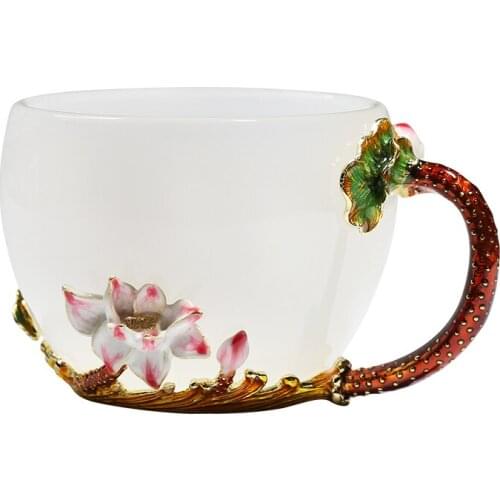 Enamel Colored Glaze Water Cup Women 'S Creative Scented Tea Coffee Cup Master Tea Cup Tea Brewing Cup Crystal Glass Small Cup