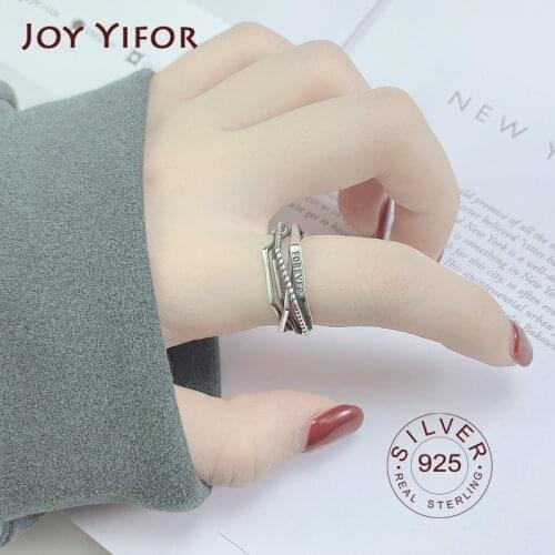Etro High-quality 925 Sterling Silver rings for women forever fine Jewelry Thai Silver Allergic Personality Arrow Opening Rings