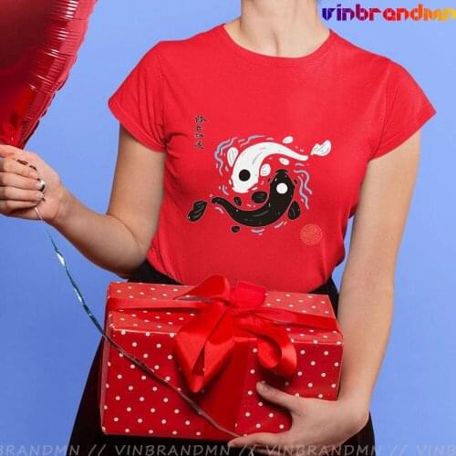 Japan style Yin-Yang Koi Fish T shirt For women Avatar the Last Airbender T-shirt 2020 New summer collection Tee Camiseta Mujer