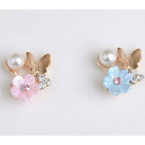 Hot Sale wholesale 20pcs/lot Wedding Diamond Button rhinestone with pearl Button crystal DIY hair garment Accessories YF13