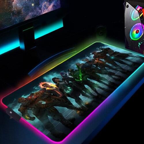Valorant Gamer Mousepad RGB Laptop Mouse Pad XXL MousePad Gamer Lock Desktop Pad LED PC Gaming Accessories with Backlight 90X40