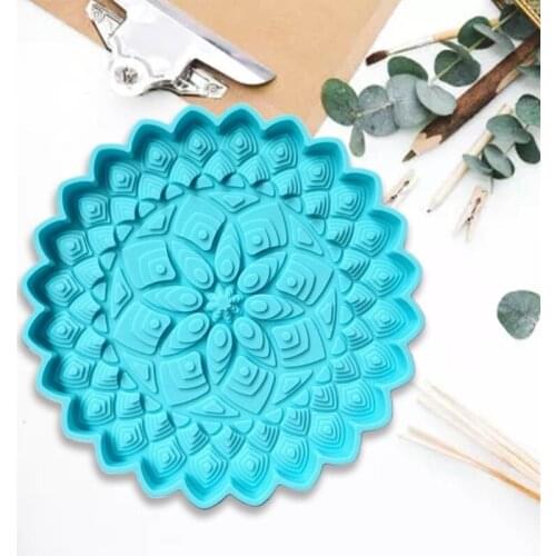 Coaster Epoxy Resin Mold Cup Mat Casting Silicone Mould DIY Crafts Decor Tool M2EA