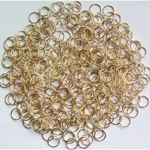 Wholesale KC Gold Link Loop 4 5 6 7 8 10 12 14 16 mm Open Jump Ring for DIY Jewelry Making Necklace Bracelet Findings Connector