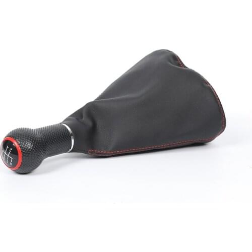Red cap 5/6speed Car Gear shift knob for Polo Golf MK4 Seat IBIZA