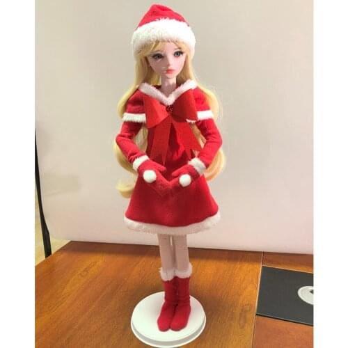 Lovely Doll Christmas Outfits for 1/3 BJD Girl Doll for 60cm Night Lolita Dolls Dress up Accessory