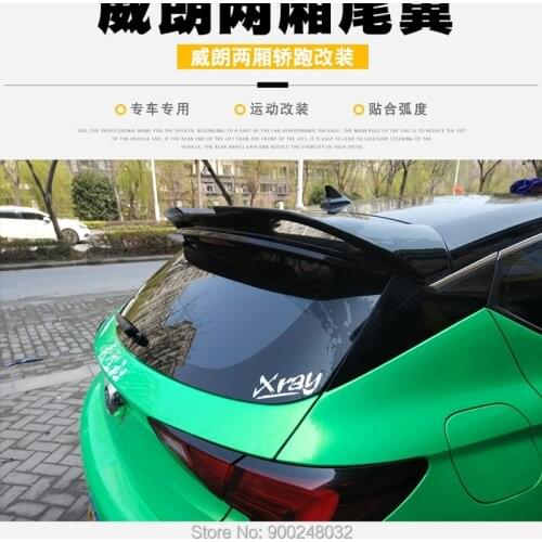 For Opel Astra K Spoiler 2015-2018 ABS Plastic Unpainted Color Rear Roof Spoiler Wing Trunk Lip Boot Cover Car Styling