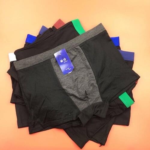Pure Cotton Coloured Matching Young Style Men Underwear Free Size Breathable Soft Mid-rise Boxers Color Random 10psc/lot