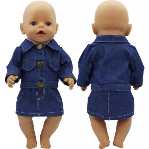New Cowboy Suit Doll Clothes Fit 17 inch 43cm Doll Clothes Born Baby Suit For Baby Birthday Fistival Gift