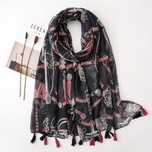 Autumn and winter Luxury brand Fashion New style Cotton scarf womens cotton material silk scarves lady Sunscreen Print shawl