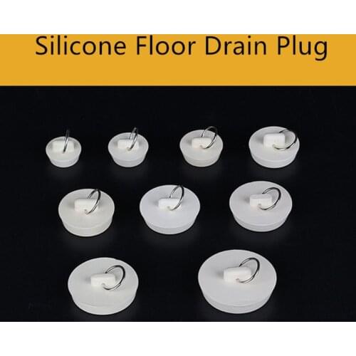 Kitchen Bath Tub Sink Water Stopper Silicone Floor Drain Plug Laundry Bathroom Sink Bathtub Drains Washroom Kitchen Supplies