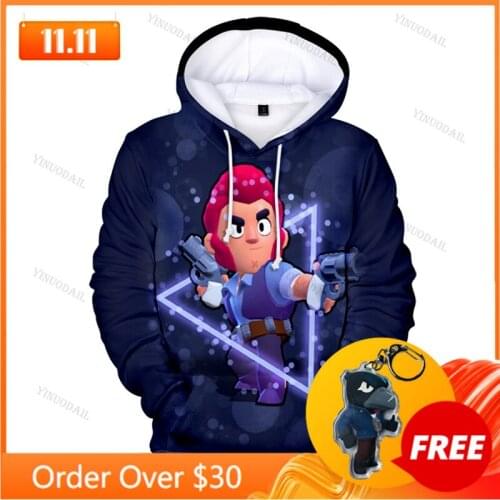 Colt Shooting Game 3d Sweatshirt Browlerss Boys Girls Tops Hoodies Teen Clothes Shark Star, Childrens Wear Kids Hoodie