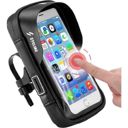 Bicycle Accessories Cycling Bag Rainproof Front Frame Bag Case Bag Bicycle Top Tube Bags for Cycling 6.0in Touchscreen Bag