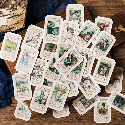 ZFPARTY Vintage Labels Paper stickers for Scrapbooking Happy Planner/Card Making/Journaling Project