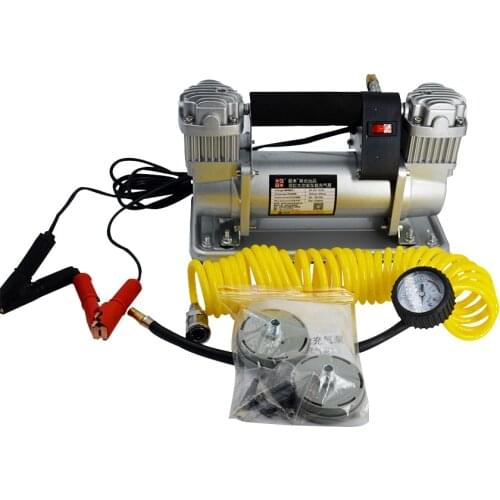 High-power car double-cylinder high-pressure air pump off-road vehicle suv car tire pump air play sand 12V