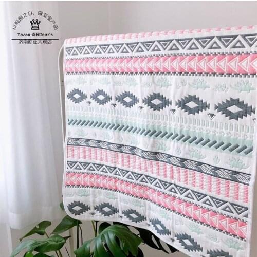 YAZAN highquality adult and children blanket summer bedding sofa is made of 100% cotton with6 layers of gauze80*130