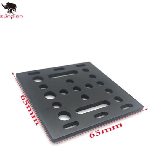 SUNPION 3d Printer part Openbuilds V-Slot Gantry Plate 20mm black sand blasting 65mmx65mmx3mm For 3d printer
