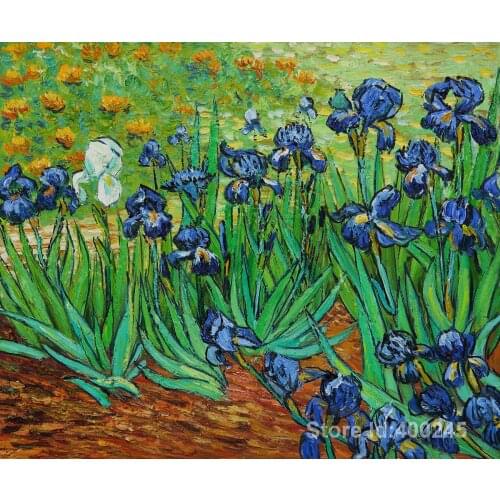Famous art painting for living room Irises by Vincent Van Gogh Reproduction High quality Hand painted