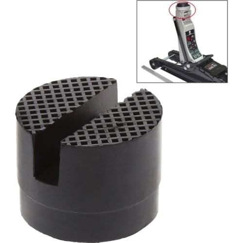 1pc Floor Black Floor Slotted Car Rubber Jack Pad Frame Protector Adapter Jacking Disk Pad Tool for Pinch Weld Side Lifting Disk