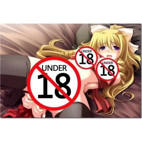 1 Piece Cartoon Canvas Painting Hot Blonde Girl Anime Poster Wall Art Picture for Living Room Bedroom Decor