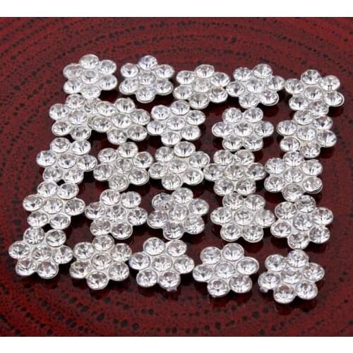 10pcs/lot Acrylic Rhinestone Buttons Flat Back Button for Scarpbooking Wedding Hair Accessories Decorative 11mm