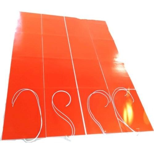 230V 3400W 380*2050*1.5mm silicone band heater for machine 1000mm lead wire