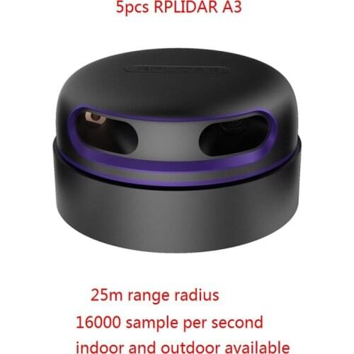 5PCS Free shipment! Slamtec RPLIDAR A3M1 360 Degree 25 Meters 16000 Times Indoor and Outdoor Availability for robot