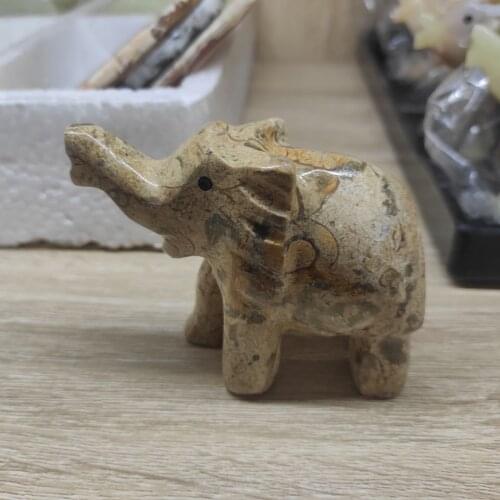 1pcs Peru Soap Stone presents a small gift healing lovely Elephant
