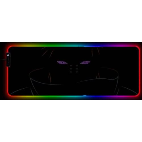 Naruto Anime Purple Eyes LED RGB USB Mouse Pad Gaming Large Lighting Backlit Gamer Mousepad 90X40/30X80CM Keyboard DeskMat Maus