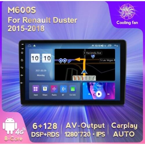 6GB+128GB 1280*720 Android 11 For Renault Duster 2015-2018 Car Radio Multimedia Video Player Navigation GPS No 2DIN DVD