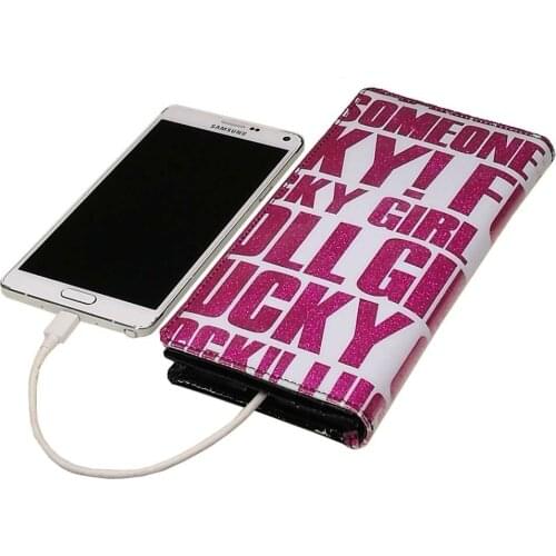 Glitter Women Long Fashion Wallets And Purses Ladies Clutch Coin Wallet Power Bank Pocket Charger Pouch For Girls Luxury Brand