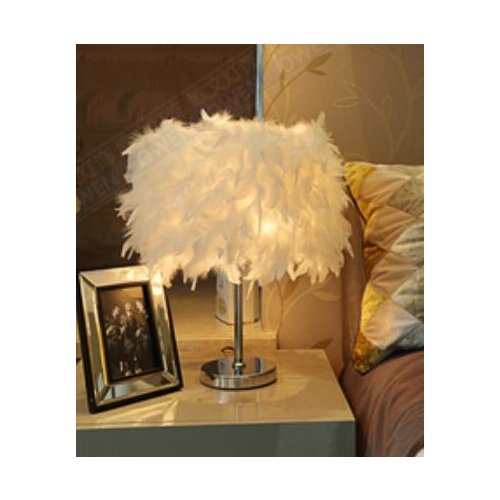 48cm Lighting cozy living new room bedroom den creative wedding feather light LED decorative table lamps European shipping zzp