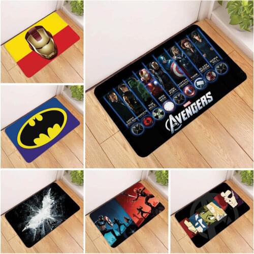 Disney Soft Comfortable Floor Mats Antislip Rugs Superman Batman Spiderman Ironman Cartoon Carpets Bathroom Kitchen Rug Doormats
