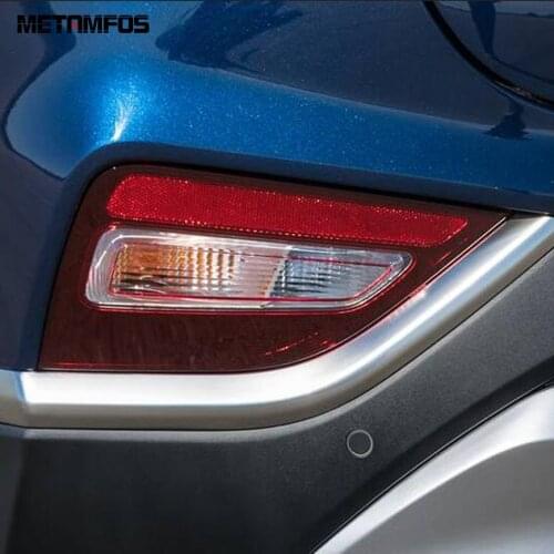 For Hyundai Santa Fe 2019 2020 Chrome Rear Foglight Eyelid Eyebrow Tail Fog Light Lamp Molding Trim Exterior Car Accessories