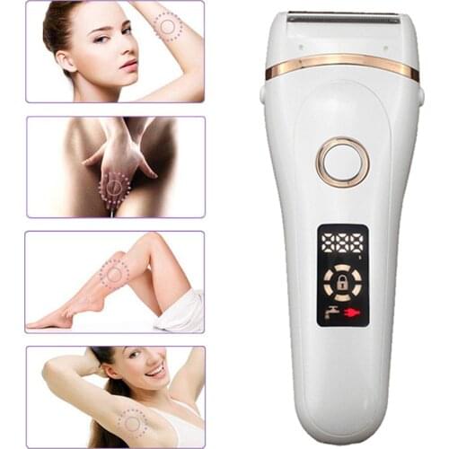Electric Razor Painless Lady Shaver Women Bikini Trimmer Whole Body hair removal machine USB Charging Waterproof Wet & Dry Use