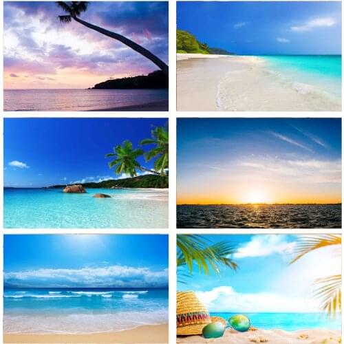 150*100cm Beach Sea View Scenery Photography Background Baby Photo Backdrop Studio Props Supplies Summer Party Home Decor