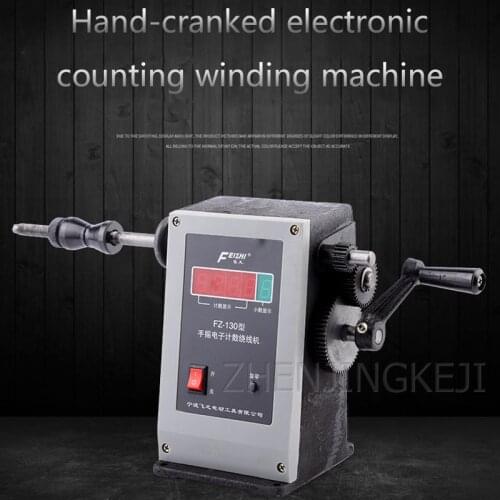 FZ130 220V Cast Iron Manual Coil Winding Machine Hand Crank Electronic Counting Coil Winding Tool Fishing Line Stranding Machine