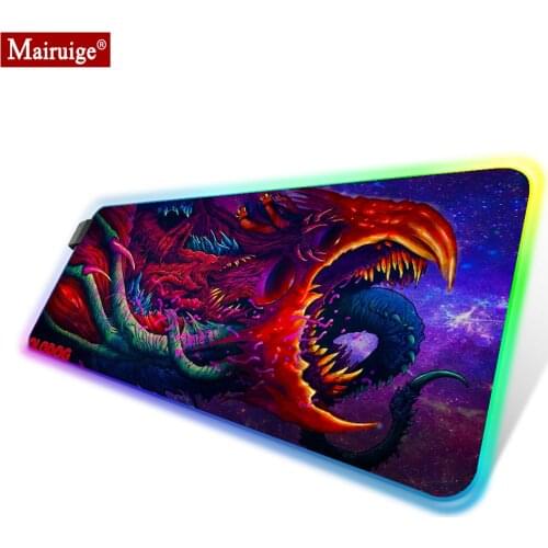 CS GO LOL Gaming Desk Mat Led Mousepad RGB Large Mouse Pad Xxl Gaming Computer PC for Laptop Table Pads 900x400mm/800c300mm