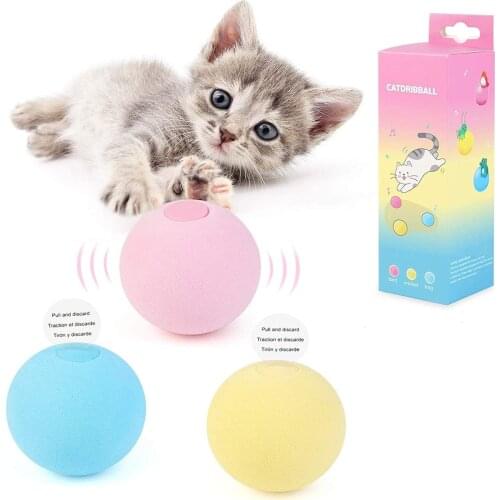 3 Pcs Simulation Sound Cat Ball Toys for Cats Pet Interactive Catnip Funny Toy Selfplaying Kitten Toy Training Supplies for Cat